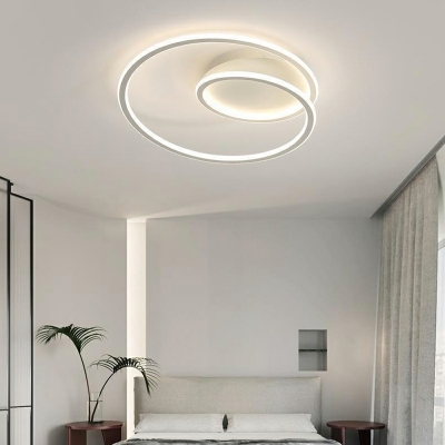 LED Modern Simple Line Aluminum Flushmount Ceiling Light for Bedroom