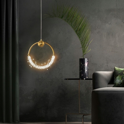 Minimalism Hanging Pendant Lights Crystal Linear for Living Room