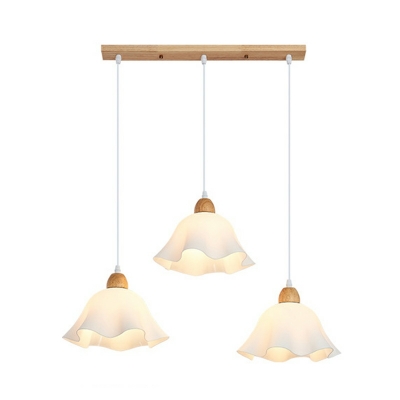 Minimalism Hanging Pendant Lights White Basic Wood for Dinning Room
