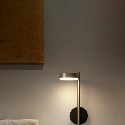Minimalism Metal Wall Mounted Reading Lights Drum Basic LED for Bedroom