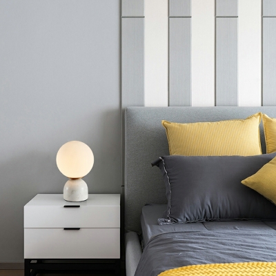 Minimalism Nordic Style Nightstand Lamp Glass Macaron for Bedroom