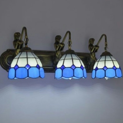 Tiffany Vanity Wall Light Fixtures Traditional Bowl for Bathroom