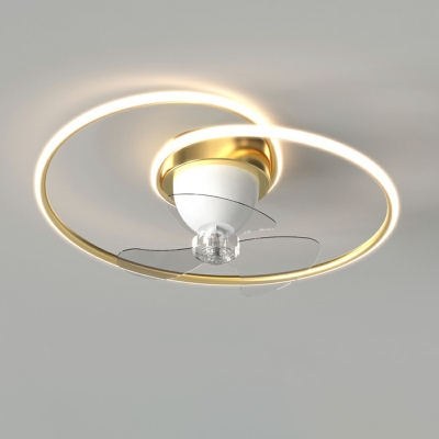 1 Light Kids Style Ring Shape Metal Ceiling Mount Chandelier