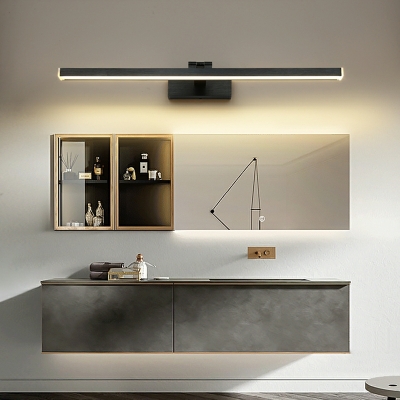 1 Light Minimalist Style Linear Shape Metal Wall Mounted Vanity Lights