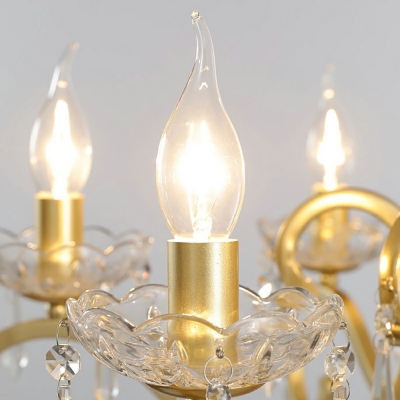 6 Lights European Style Candle Shape Metal Ceiling Pendant Light