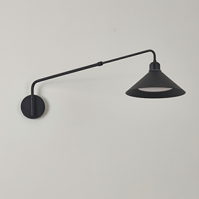 Black Industrial Wall Mounted Light Fixture Vintage Metal for Living Room