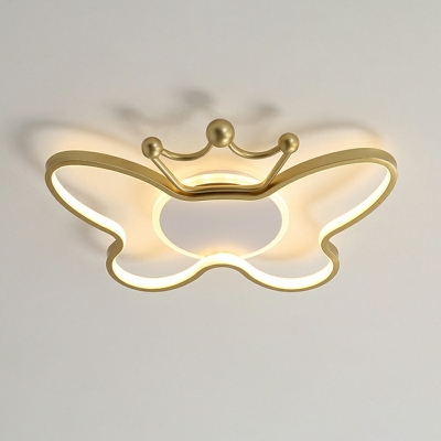 Butterfly Metal Flush Mount Ceiling Light Fixtures LED for Kid's Room