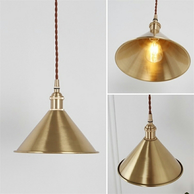 Industrial Metal Hanging Pendnant Lamp Vintage Cone for Living Room