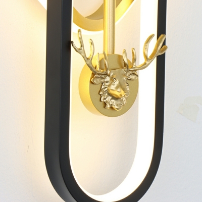 LED Creative Aluminum Wall Lamp with Antler Decoration for Bedroom and Hallway