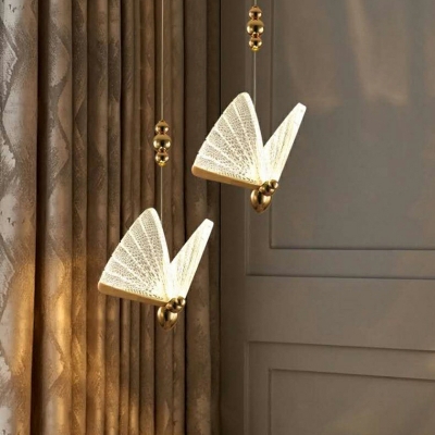 LED Down Lighting Pendant Minimalism Butterfly for Living Room