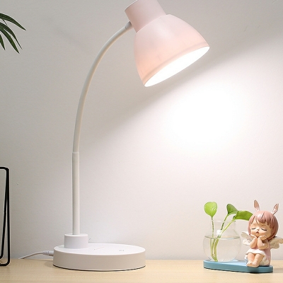 LED Nordic Minimalist Table Lamp in White for Bedroom and Study