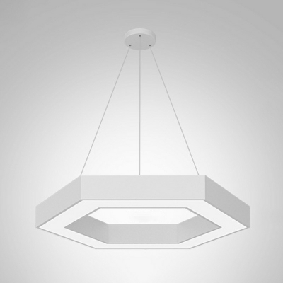 1 Light Contemporary Style Hexagon Shape Metal Commercial Pendant Lighting