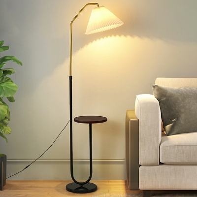 1 Light Minimalistic Style Cone Shape Metal Standing Floor Lights for Living Room