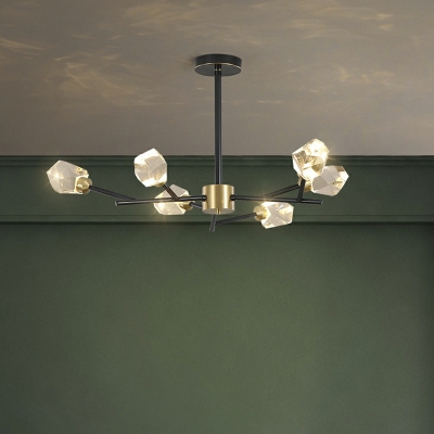 12 Lights Traditional Style Geometric Shape Metal Chandelier Light Fixture