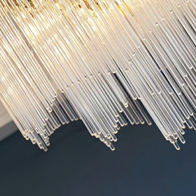 8 Lights Nordic Style Waterfall Shape Metal Chandelier Lighting Fixture