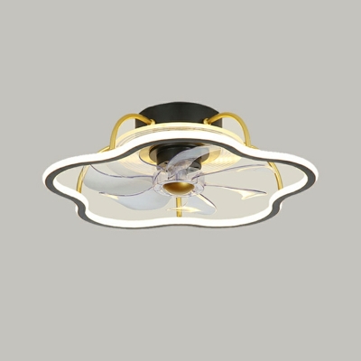 Contemporary Ceiling Fans Floral Linear Basic LED for Living Room