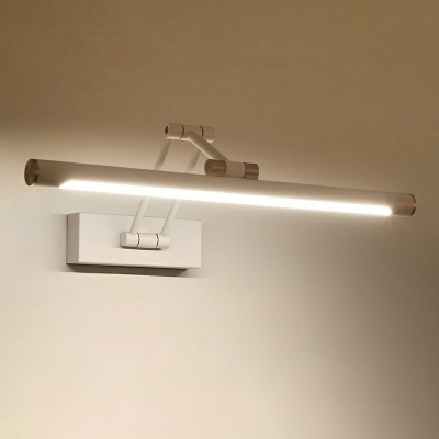 Metal LED Flush Mount Wall Sconce Minimalism Adjustable for Bathroom