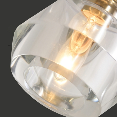 Modern Minimalist Crystal Pendant Light for Dining Room and Bedroom