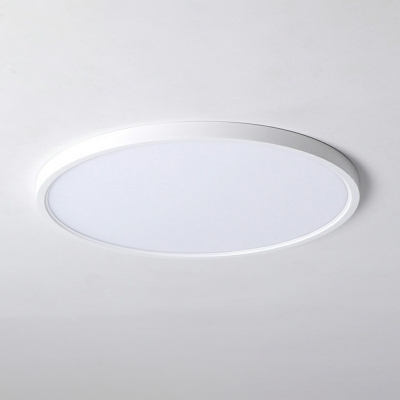 Modern Minimalist Thin LED Flushmount Ceiling Light in White for Bedroom