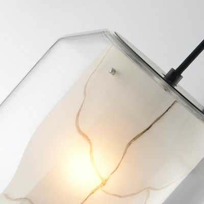 1 Light Minimalistic Style Geometric Shape Glass Commercial Pendant Lighting
