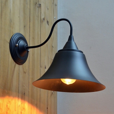1 Light Warehouse Style Bell Shape Metal Wall Mounted Lights