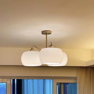 3 Lights Vintage Style Oval Shape Metal Chandelier Pendant Light