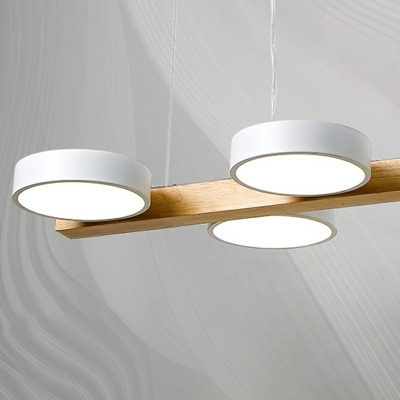 6 Lights Minimalist Style Round Shape Metal Island Lighting Fixtures