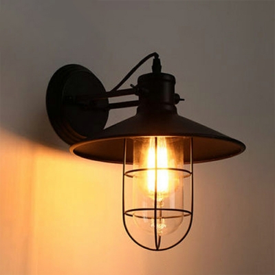 American Retro Creative Wrought Iron Wall Lamp for Bar and Restaurant