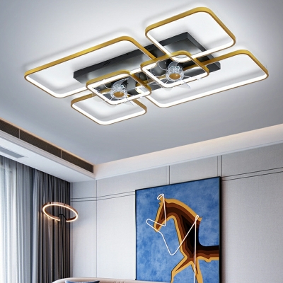 Contemporary Ceiling Fans LED Basic Minimalist for Living Room