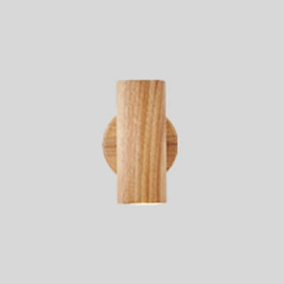 Creative Rotatable Wooden LED Wall Mount Fixture with Warm Light for Aisle and Bedroom