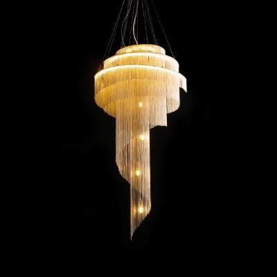 Elegant Chandelier Lighting Fixtures Tassel Minimalism for Living Room