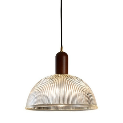 Japanese Retro Pendant Lamp with Glass Shade for Dining Room and Bedroom