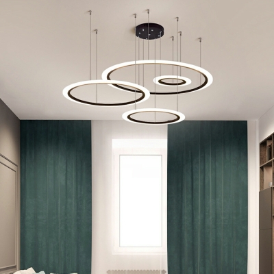 LED Creative Multi-layer Circle Chandelier for Living Room and Dining Room