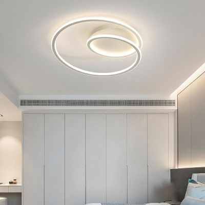 LED Modern Simple Line Aluminum Flushmount Ceiling Light for Bedroom