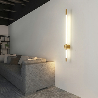 Minimalism Metal Flush Mount Wall Sconce LED Linear Basic for Living Room