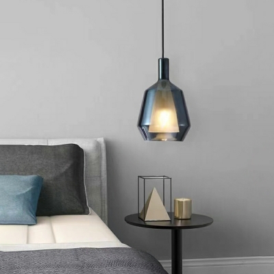 Modern Glass Pendant Lighting Fixtures Basic Geometric for Living Room