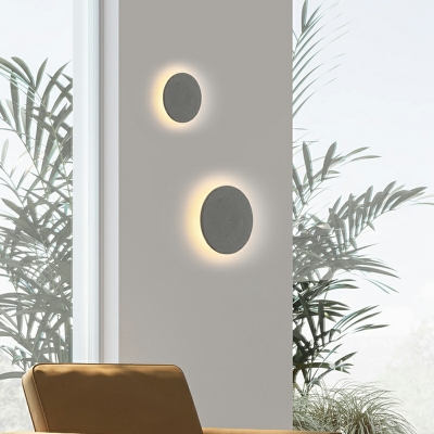 Modern Minimalist Cement Wall Lamp with Warm Light for Bedroom and Dining Room