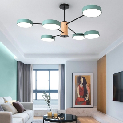 Nordic Style Chandelier Lighting Fixtures Macaron Modernist for Living Room
