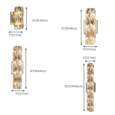 Post-modern Light Luxury Crystal Wall Mount Fixture for Living Room and Bedroom