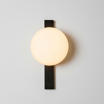 1 Light Contemporary Style Globe Shape Metal Wall Light Fixtures