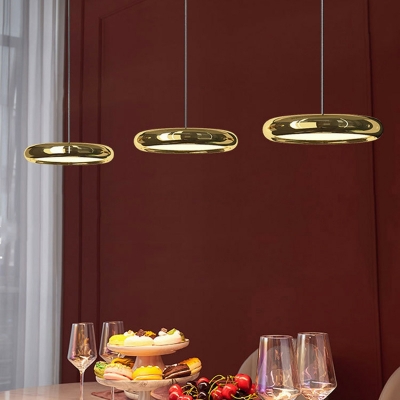 1 Light Minimalistic Style Round Shape Metal Commercial Pendant Lighting