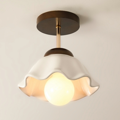 1 Light Traditional Style Geometric Shape Metal Flush Mount Chandelier Lighting