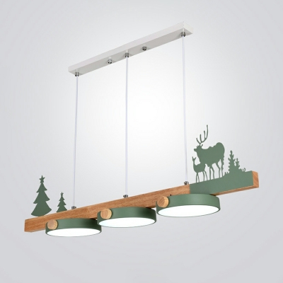 3 Lights Nordic Minimalist Macaron Chandelier for Living Room and Dining Room