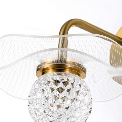 Creative Minimalist Crystal Wall Lamp with Three Gears for Bedroom and Entrance