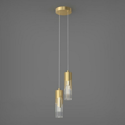 Cylinder Hanging Pendant Lights Crystal Minimalism for Dinning Room