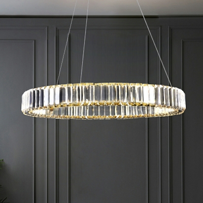 Elegant Chandelier Lighting Fixtures Crystal Round Minimalism for Living Room