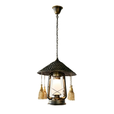 Retro Creative Bamboo Chain Hanging Lamp for Restaurant and Bar