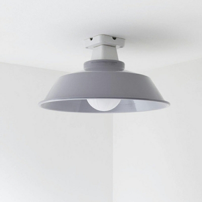 1 Light Minimalist Style Cone Shape Metal Flush Mount Ceiling Light