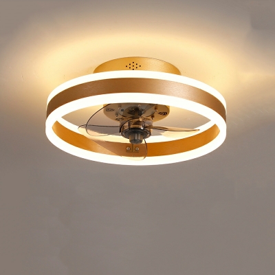 1 Light Minimalistic Style Ring Shape Metal Flush Ceiling Lights
