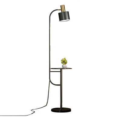 1 Light Modernist Style Cylinder Shape Metal Standing Floor Lamp